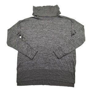 Gap Sweater Softspun Cowl-Neck Brushed Soft Baby Tweed Turtleneck Green Womens L